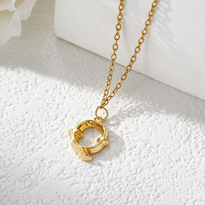 Elegante Damenhalskette mit Buchstabenanhänger aus Gold und Silber - Golden - Q - image 18
