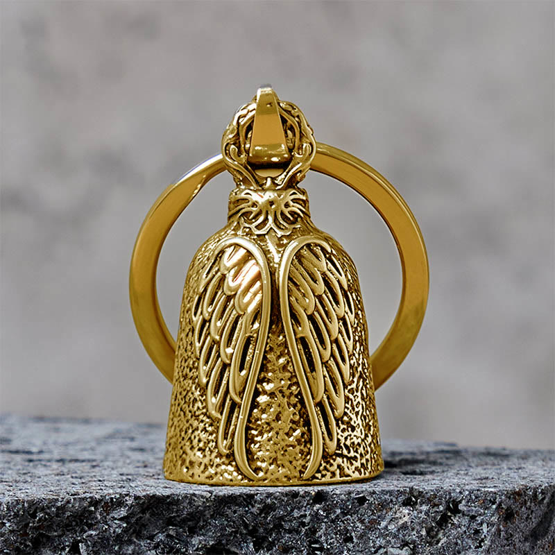 Vintage Angel Wing Motorrad Glocke Schlüsselanhänger - Golden - Schlüsselanhänger - image 4