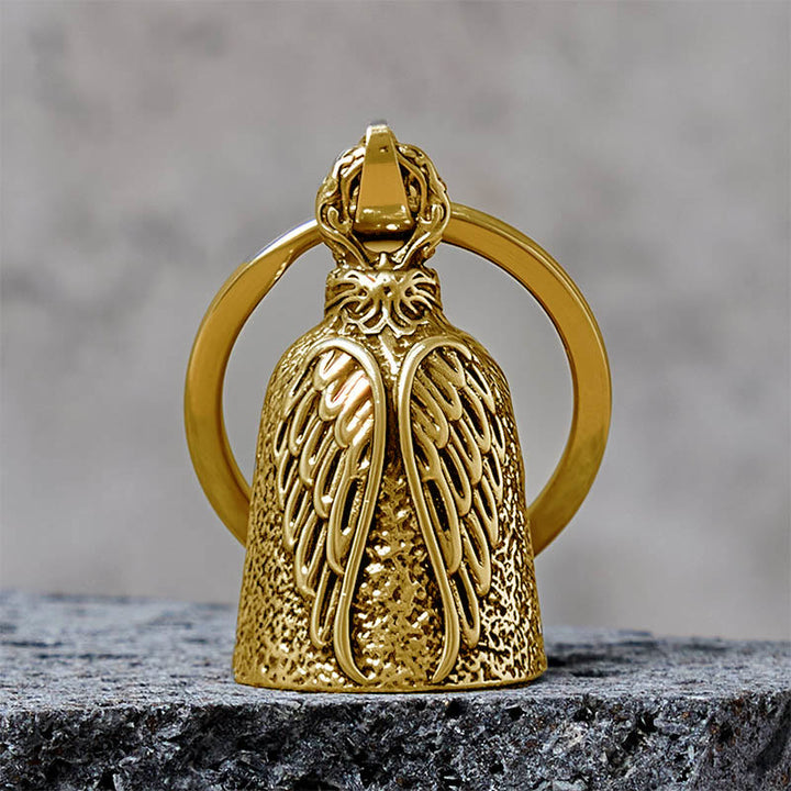 Vintage Angel Wing Motorrad Glocke Schlüsselanhänger - Golden - Schlüsselanhänger - image 4