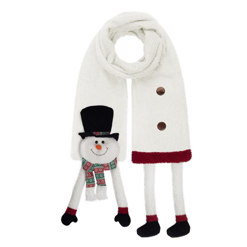 Weihnachten Schwarz Hut Schneemann Winter Schal Warm Halten - Weiß - image 0