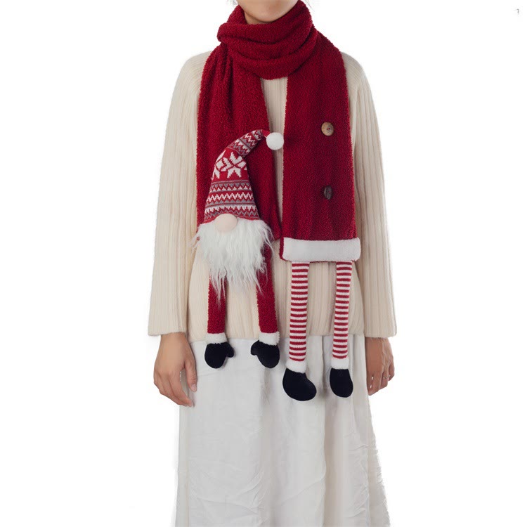 Kreativer Weihnachtsmann-roter Winterschal - image 1