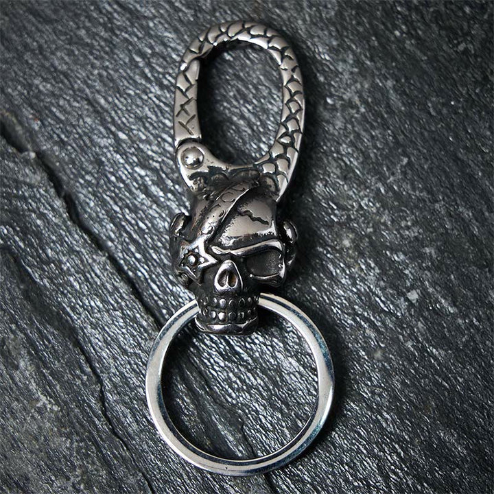 Kreativer Piraten-Totenkopf-Kapitän-Schlüsselanhänger aus Metall - image 4
