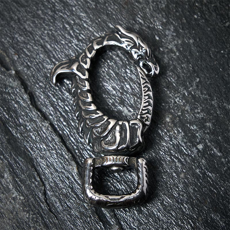 Vintage Rostschutz-Schlüsselanhänger in Drachenform, drehbar - image 4