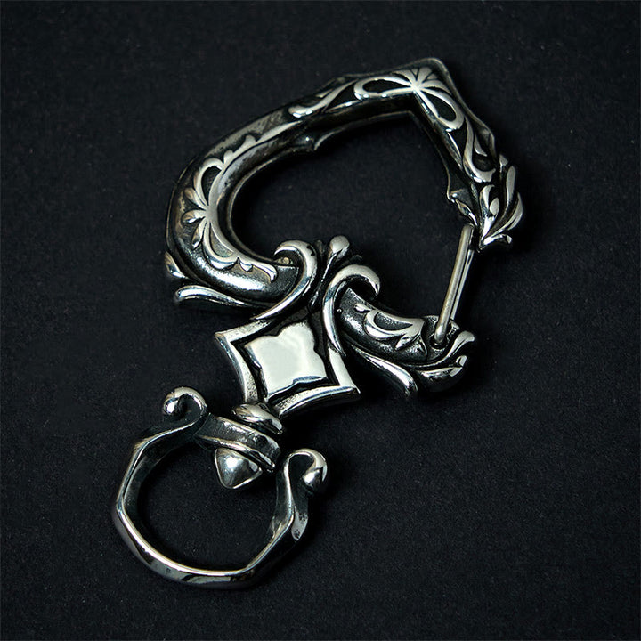 Drehbarer Vintage-Schlüsselanhänger aus poliertem Metall in Herzform - Schlüsselanhänger - image 0