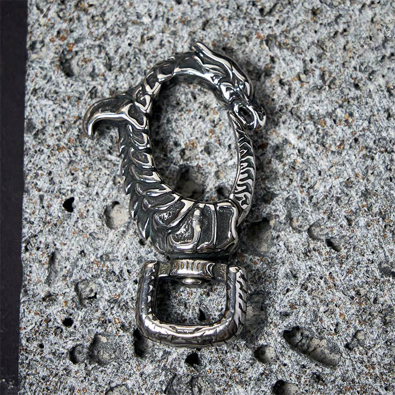 Vintage Rostschutz-Schlüsselanhänger in Drachenform, drehbar - image 5