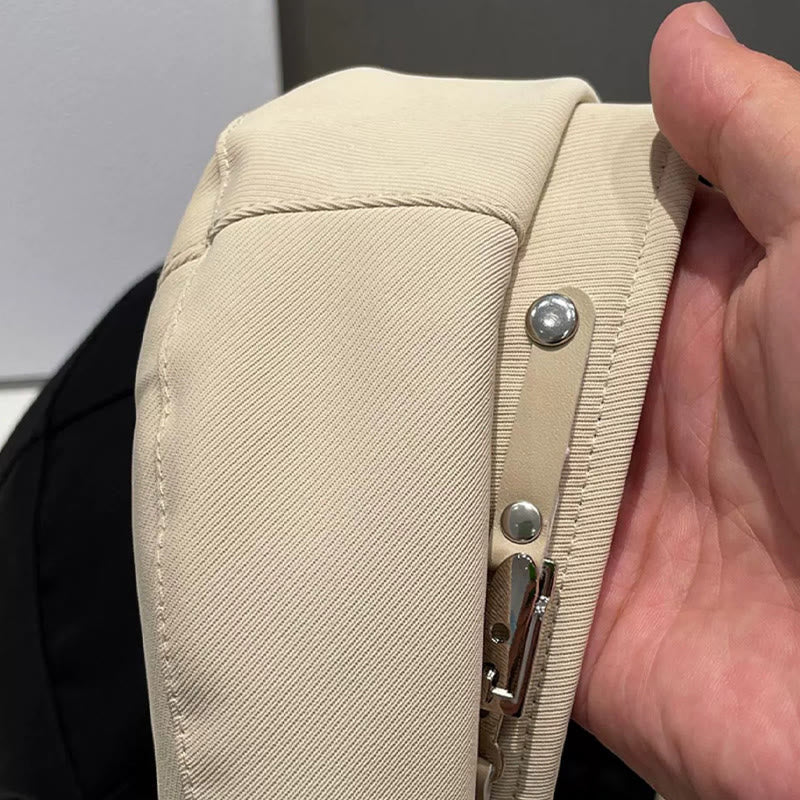 Winterliche, schlichte Damen-Baskenmütze mit Metallschnalle - image 4