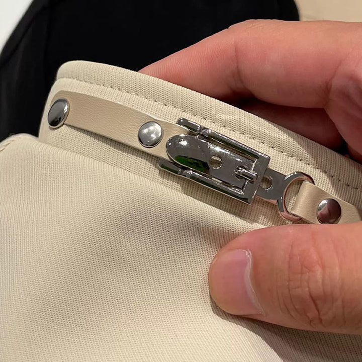 Winterliche, schlichte Damen-Baskenmütze mit Metallschnalle - image 3