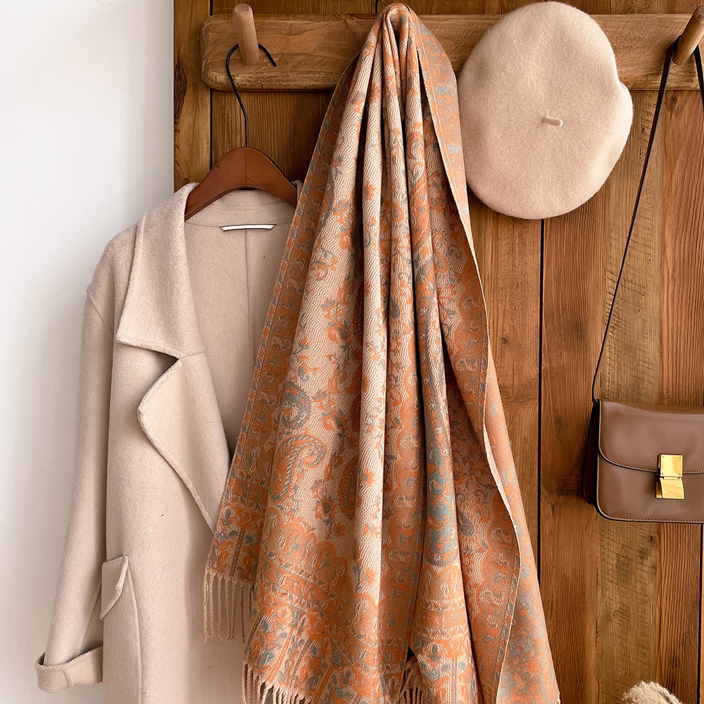 Schal im Retro-Boho-Stil mit Cashew-Print für mehr Wärme - image 2