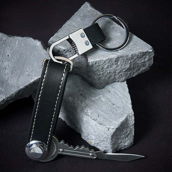 Großer, tragbarer, diebstahlsicherer Schlüsselorganizer aus Leder - image 6