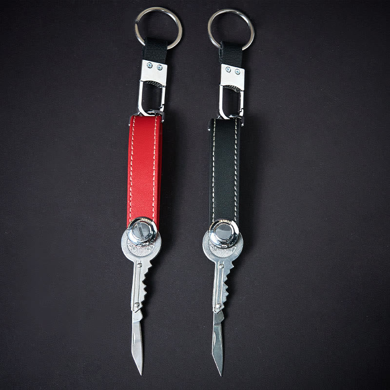 Großer, tragbarer, diebstahlsicherer Schlüsselorganizer aus Leder - image 1