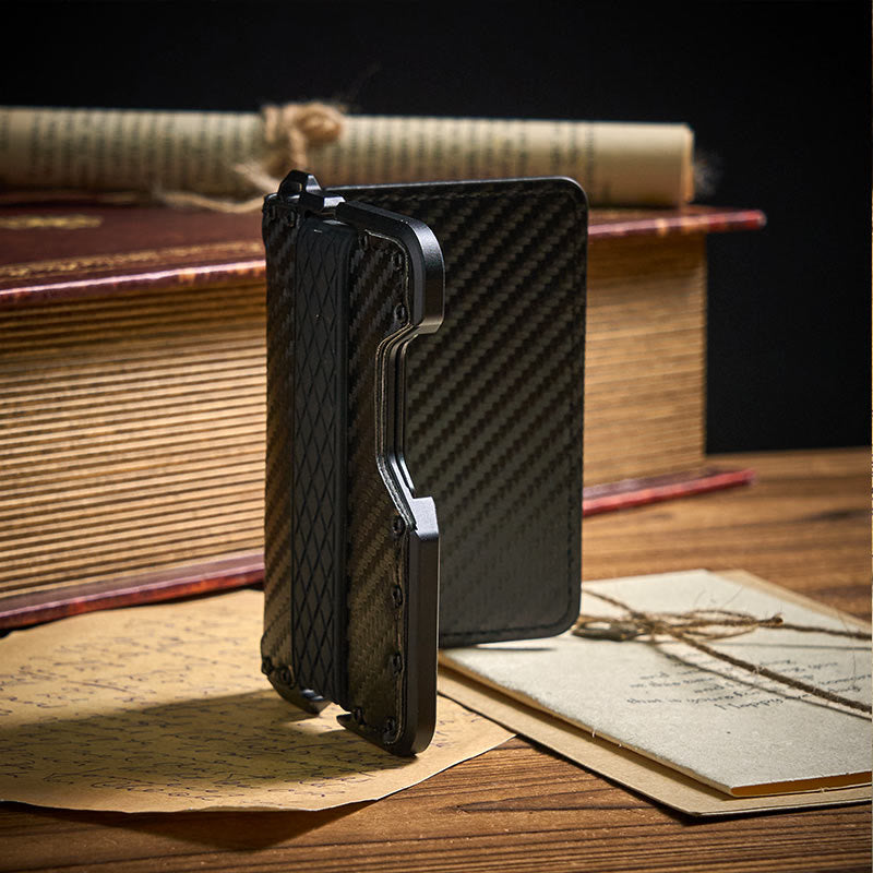 RFID-Schutzfunktion, faltbare taktische Geldbörse aus Kohlefaser, faltbar, taktisches Portemonnaie - image 1