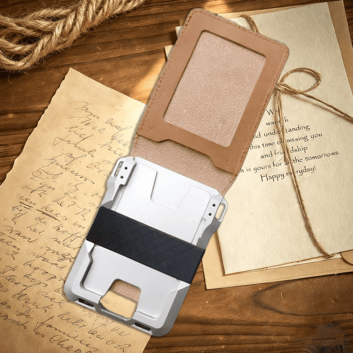 Kartenaufbewahrung, diebstahlsichere taktische Klappgeldbörse - Braun - image 5