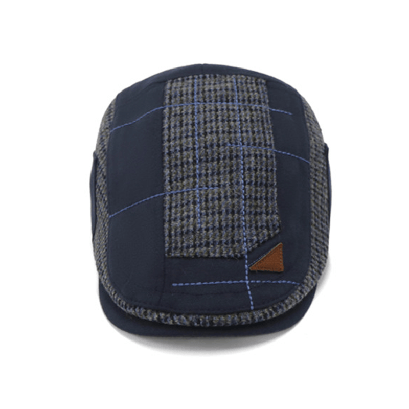 Vintage-Kunst-Splicing Winterwarme Herren-Baskenmütze - image 3