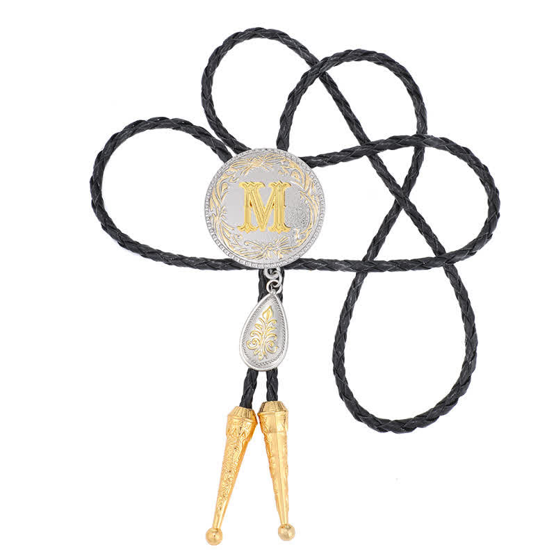 Bolo-Krawatte mit Anfangsbuchstaben A bis Z und tropfenförmigem Anhänger - image 27