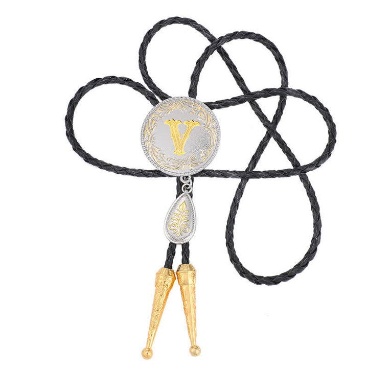 Bolo-Krawatte mit Anfangsbuchstaben A bis Z und tropfenförmigem Anhänger - image 43