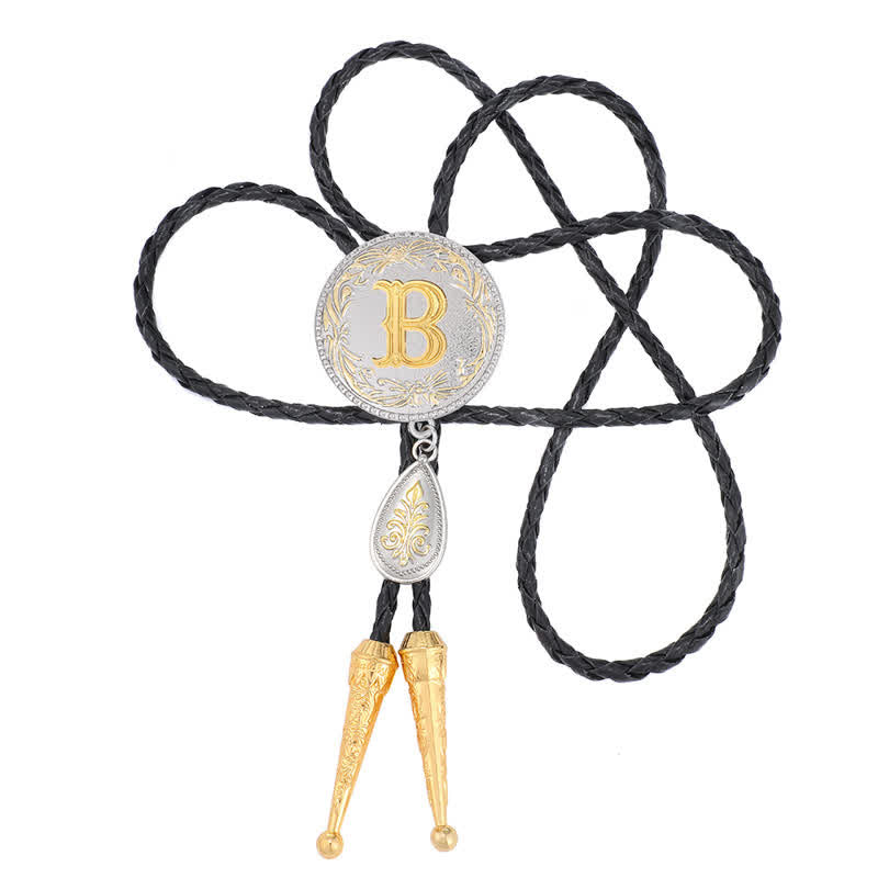 Bolo-Krawatte mit Anfangsbuchstaben A bis Z und tropfenförmigem Anhänger - image 5