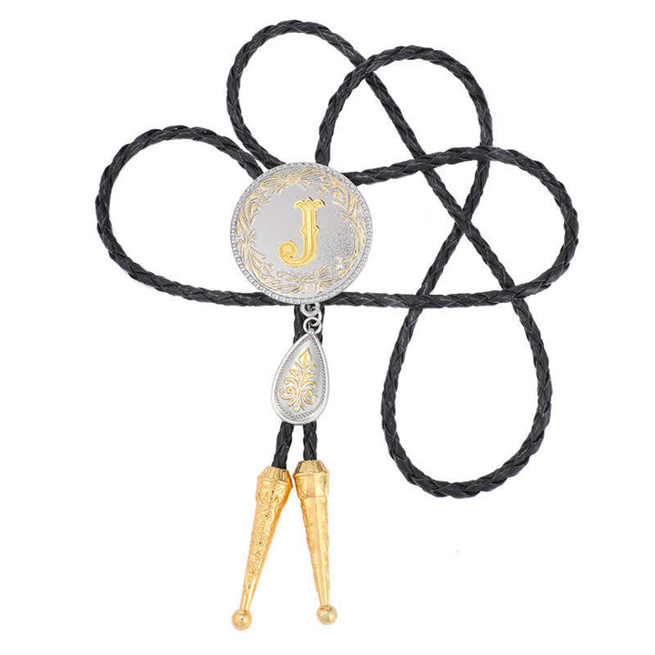 Bolo-Krawatte mit Anfangsbuchstaben A bis Z und tropfenförmigem Anhänger - image 21