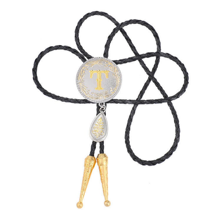 Bolo-Krawatte mit Anfangsbuchstaben A bis Z und tropfenförmigem Anhänger - image 39