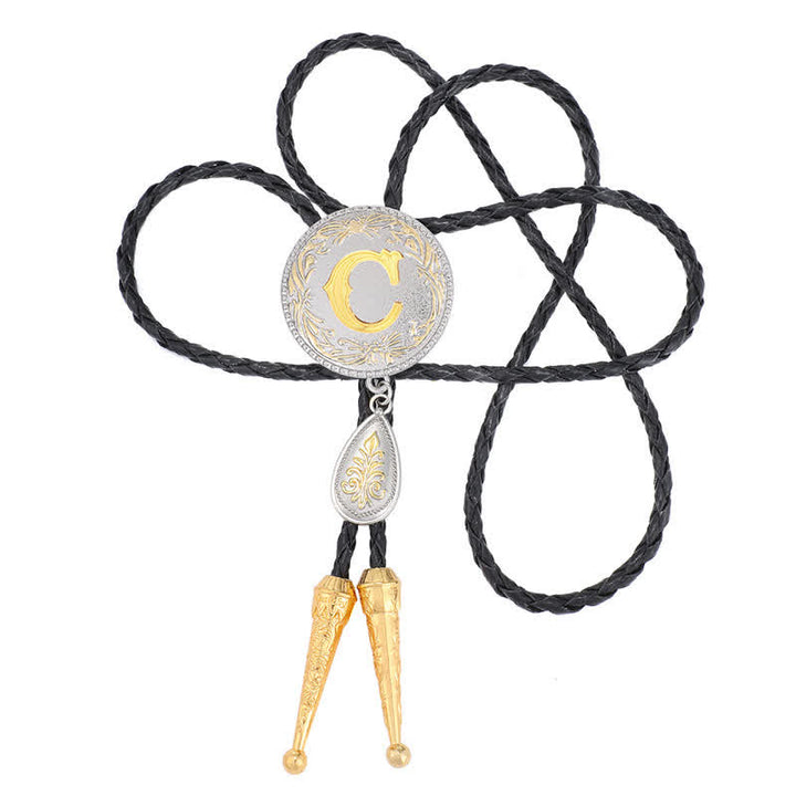 Bolo-Krawatte mit Anfangsbuchstaben A bis Z und tropfenförmigem Anhänger - image 7