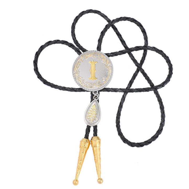 Bolo-Krawatte mit Anfangsbuchstaben A bis Z und tropfenförmigem Anhänger - image 19