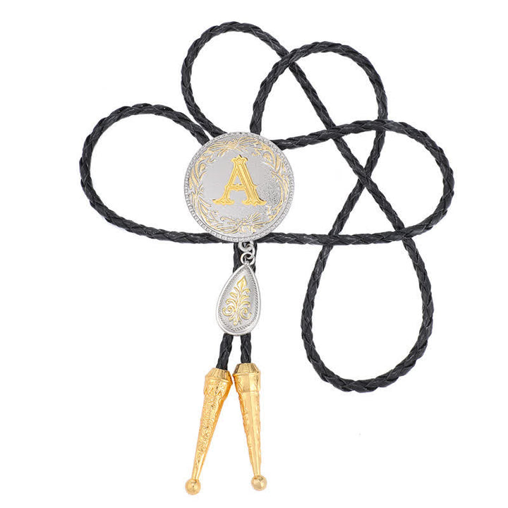 Bolo-Krawatte mit Anfangsbuchstaben A bis Z und tropfenförmigem Anhänger - image 3