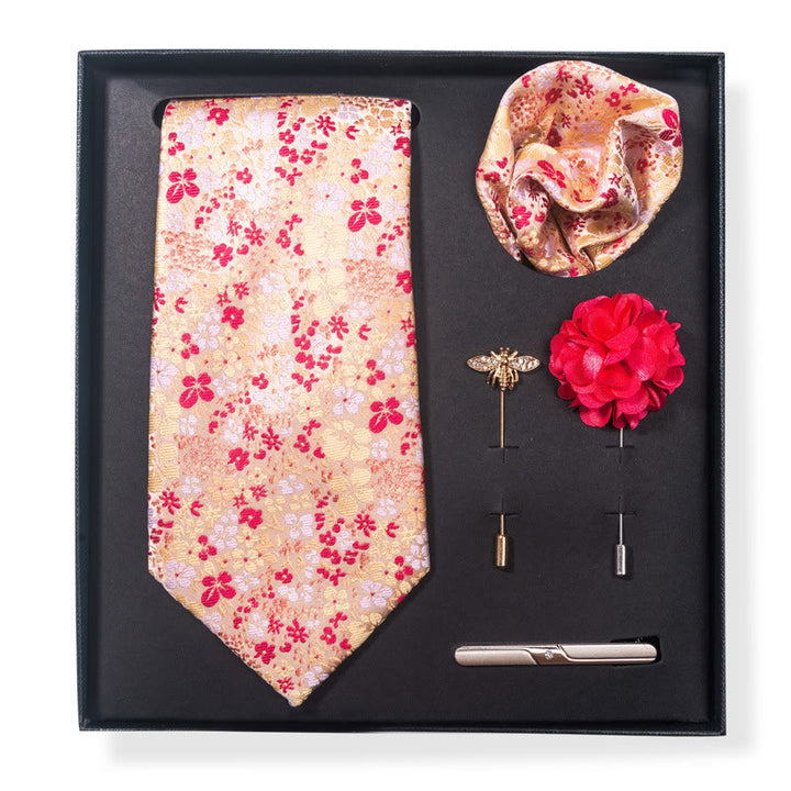 5-teiliges elegantes Herren-Einstecktuch-, Broschen-, Korsagen- und Krawatten-Set - Stil Nr. 11 - image 20