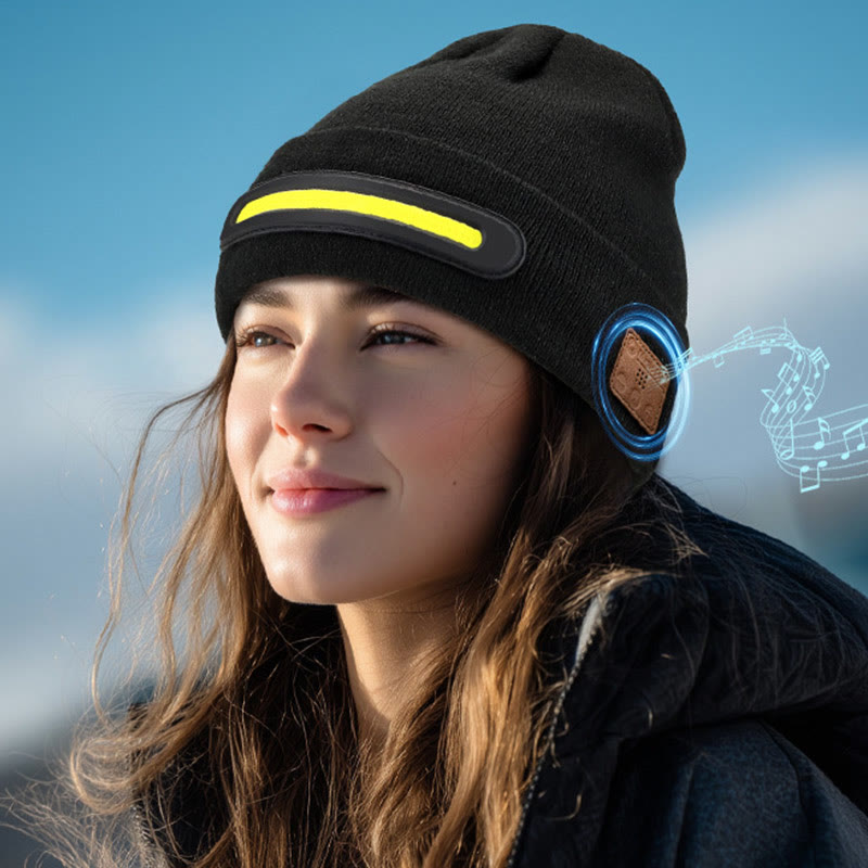 Winterwarme Bluetooth-Mütze mit Musik und Beleuchtung - image 1