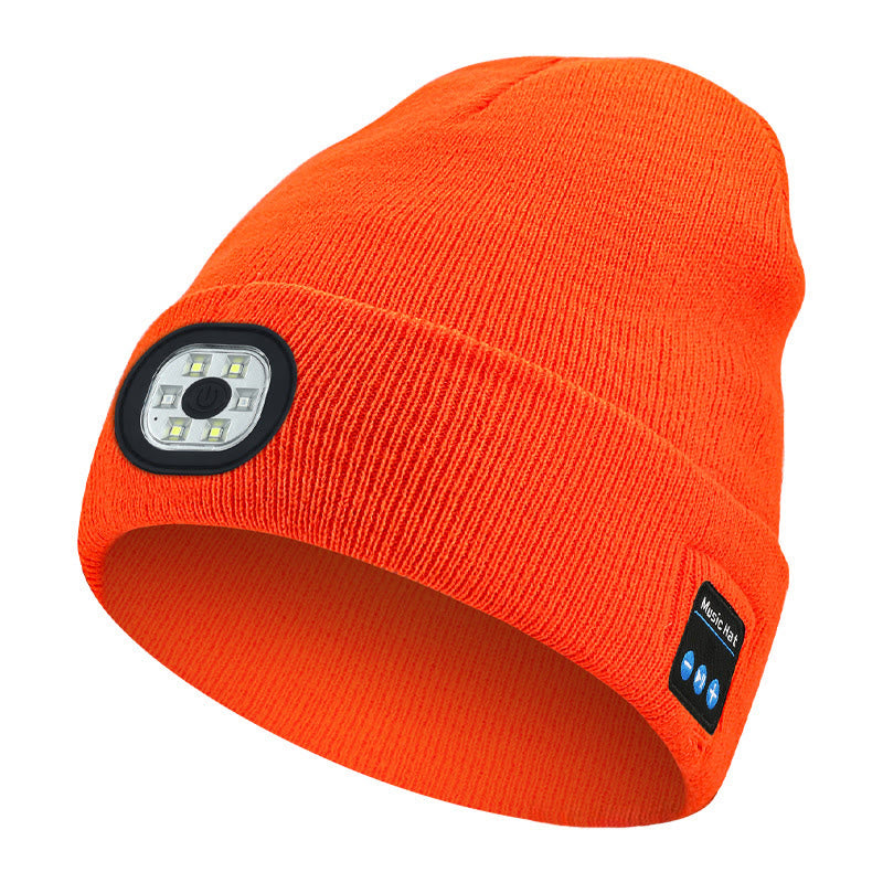 Wintermütze mit Bluetooth, Musik und LED-Beleuchtung - LED-Licht & Bluetooth - Orange - M (22"-22 7/8") - image 10