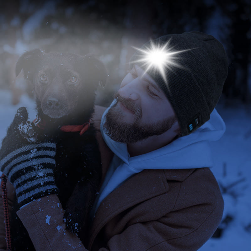 Wintermütze mit Bluetooth, Musik und LED-Beleuchtung - image 2