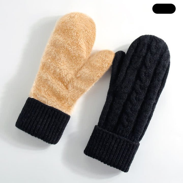Fleecegefütterte, gestrickte Handschuhe für kaltes Wetter - Schwarz - Stil Nr. 3 - image 19