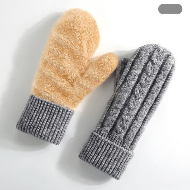 Fleecegefütterte, gestrickte Handschuhe für kaltes Wetter - Grau - Stil Nr. 3 - image 10