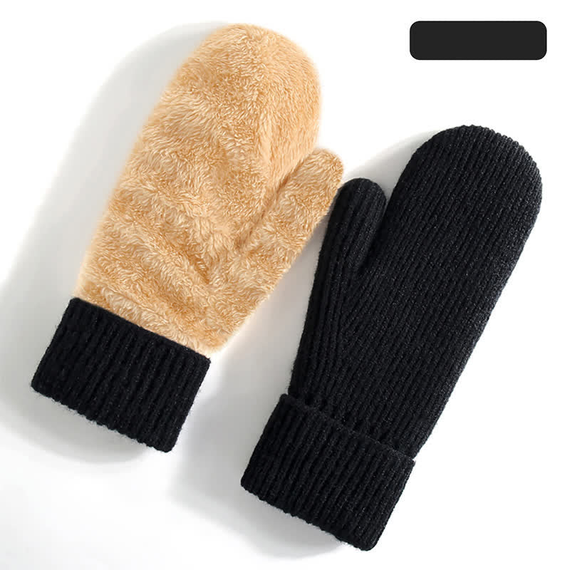 Fleecegefütterte, gestrickte Handschuhe für kaltes Wetter - Schwarz - Stil Nr. 1 - image 17