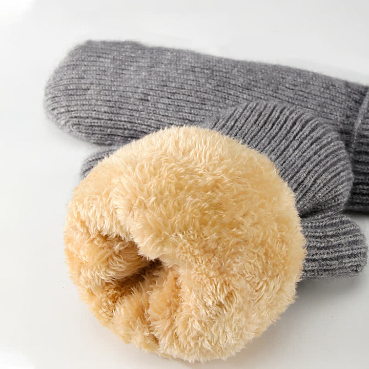 Fleecegefütterte, gestrickte Handschuhe für kaltes Wetter - image 2