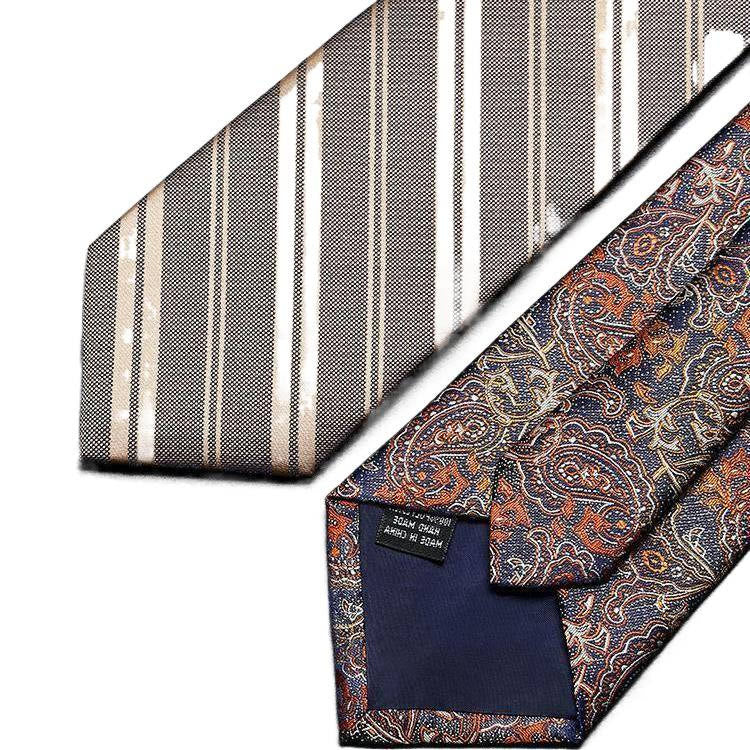 Elegante, champagnerfarbene Herrenkrawatte mit Reißverschluss, vorgebunden - image 2