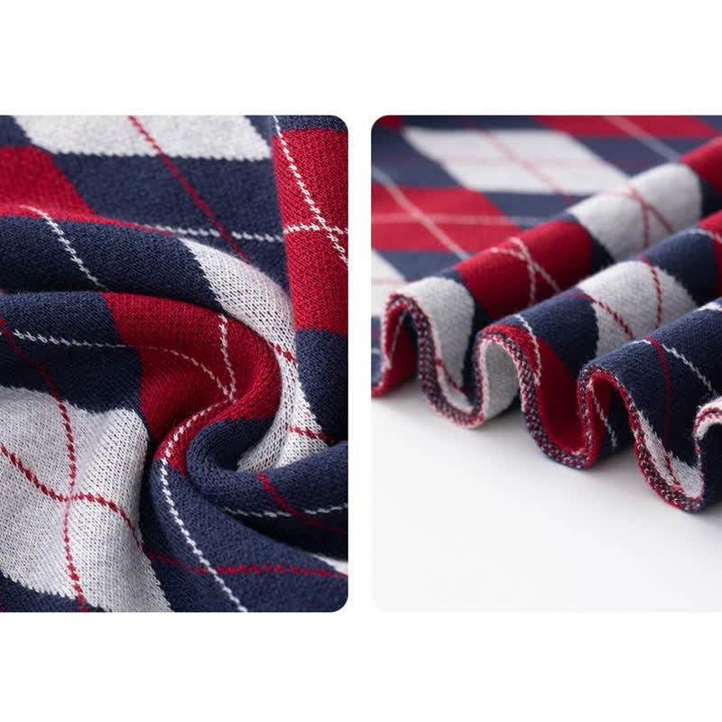 Eleganter Herren-Businessschal mit Argyle-Muster - image 1