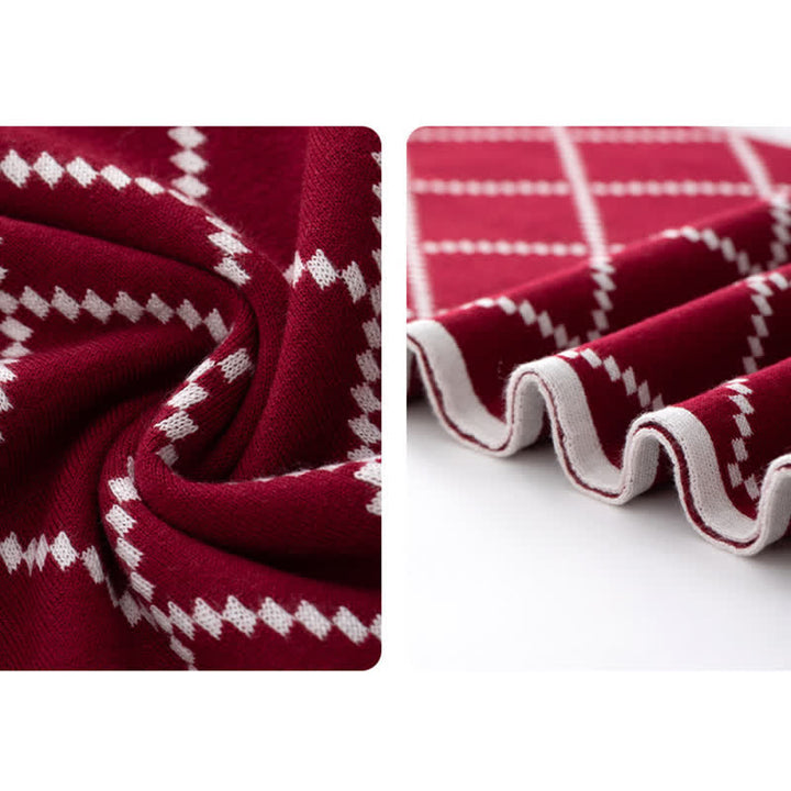 Eleganter Business-Schal für Herren mit Rautenmuster - image 4