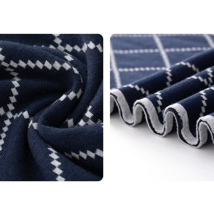 Eleganter Business-Schal für Herren mit Rautenmuster - image 1