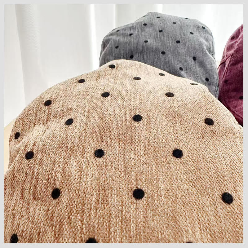 Unisex Retro Winter Polka Dot Beret Hut - image 3