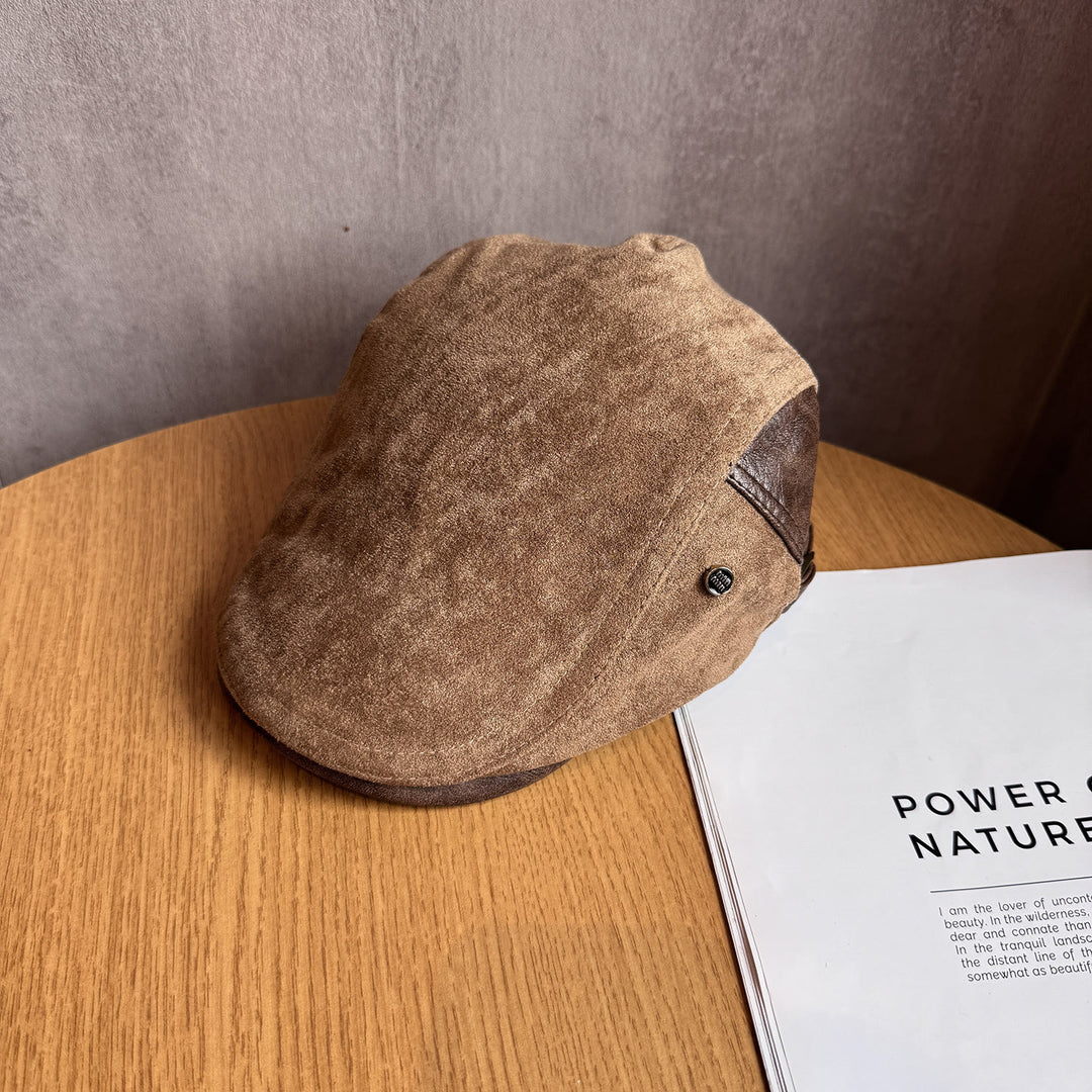 Verstellbare Wintermütze im Stil der alten Schule für Herren - Khaki - image 1