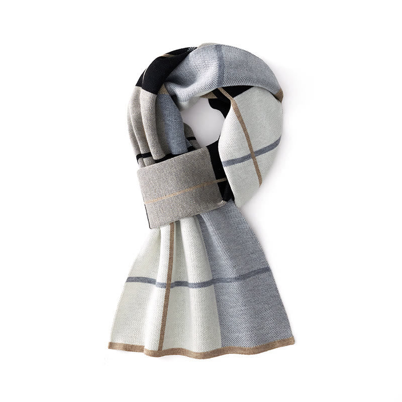 Herren-Winterschal, farblich abgesetzt, warmhaltend - Stil Nr. 2 - image 1