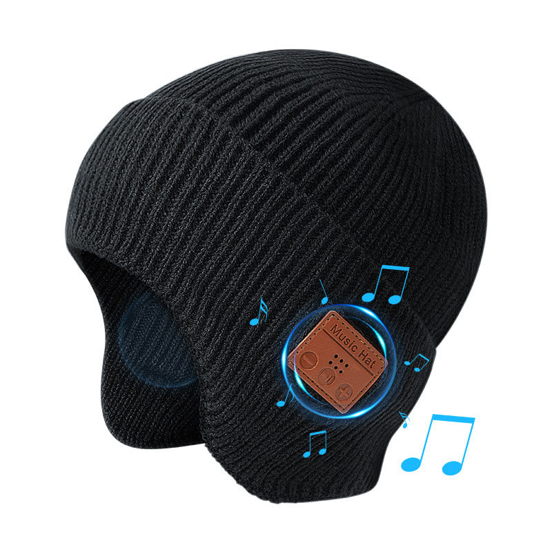 Winterliche Bluetooth-Musik-Beleuchtung Strickmütze mit abnehmbarem - Schwarz - Bluetooth - M (22"-22 7/8") - image 8