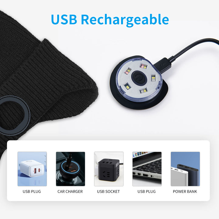Winterliche Bluetooth-Musik-Beleuchtung Strickmütze mit abnehmbarem - image 4