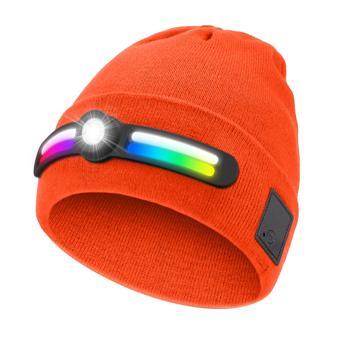 Winterliche LED-Beleuchtung RGB-Modus Strickmütze - Orange - M (22"-22 7/8") - image 8