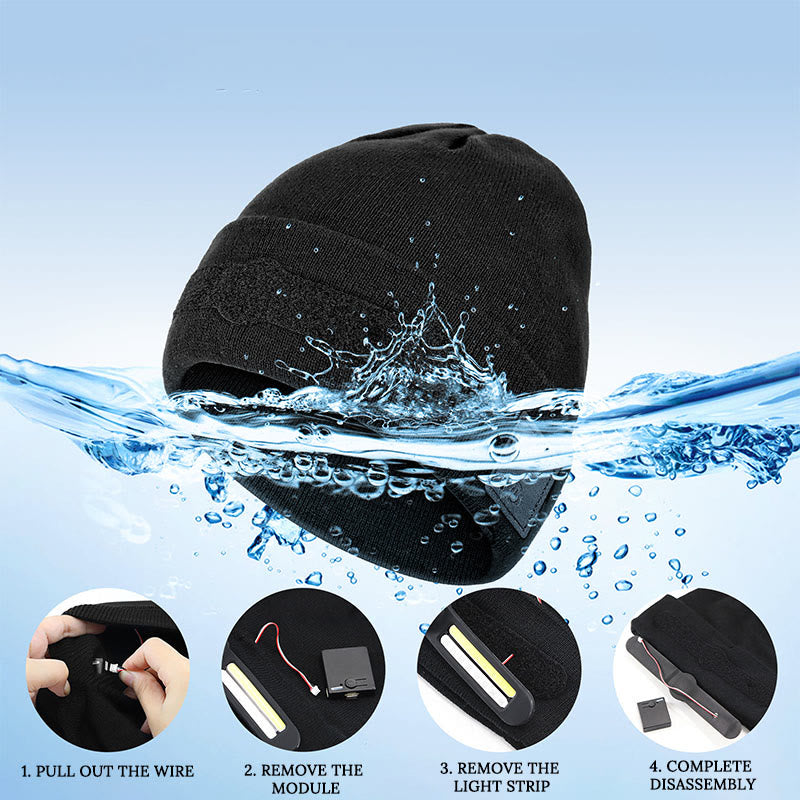 Winterliche LED-Beleuchtung RGB-Modus Strickmütze - image 4