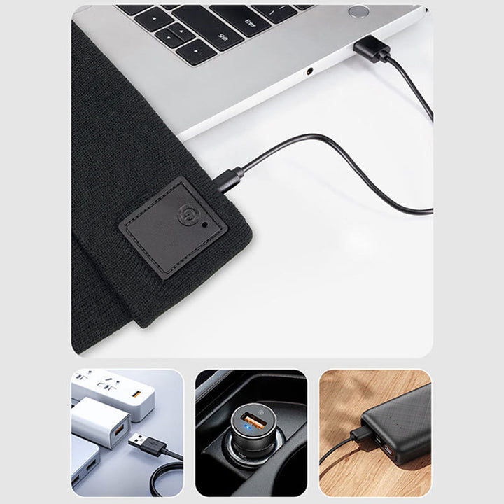 Winterliche LED-Beleuchtung RGB-Modus Strickmütze - image 5