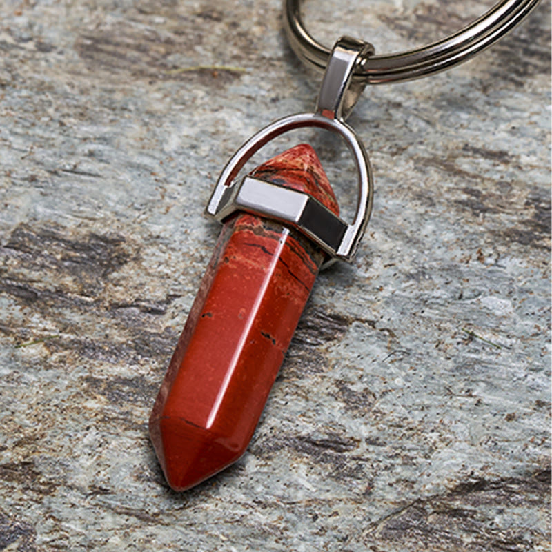 Buntes Messing-Klappmesser mit Buddha-Hand und Halskette aus rotem Stein - image 9