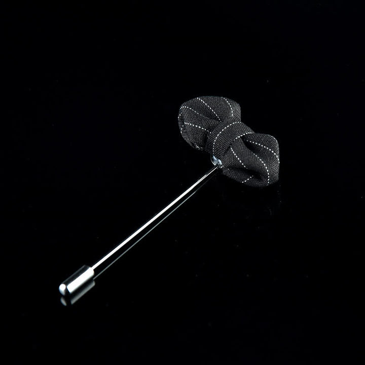 Anstecknadel in Form einer gestreiften Fliege für Herren-Festkleidung - Stil Nr. 2 - Schwarz - image 3