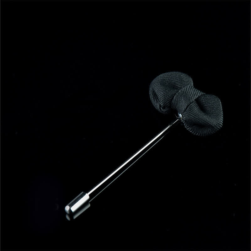 Stoff-Anstecknadel in Form einer spitzen Fliege für Herrenhochzeiten - Schwarz - image 10