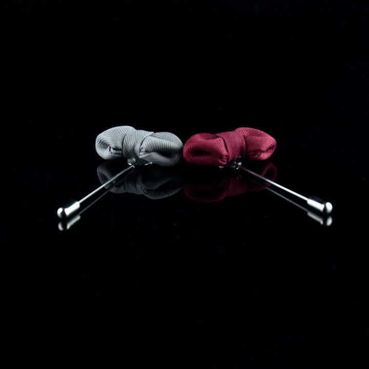 Stoff-Anstecknadel in Form einer spitzen Fliege für Herrenhochzeiten - image 5