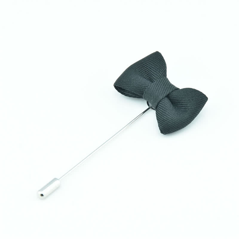 Ansteckblume für Herren zur Hochzeit, Fliege-förmig, Stoff-Reversnadel - Schwarz - image 14